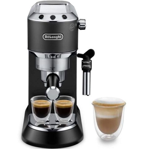 DELONGHI - DEDICA Manuel Deluxe Espresso Machine, 1 Lt. 1300W - Black