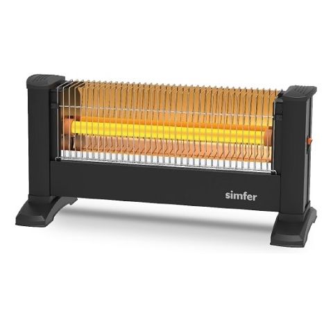 Simfer 900W Quartz Heater infrared - Black