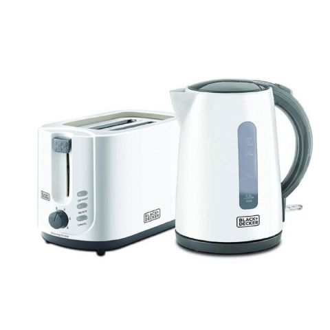 Black + Decker Breakfast Set Kettle 1.7 L + 2 Slice Toaster