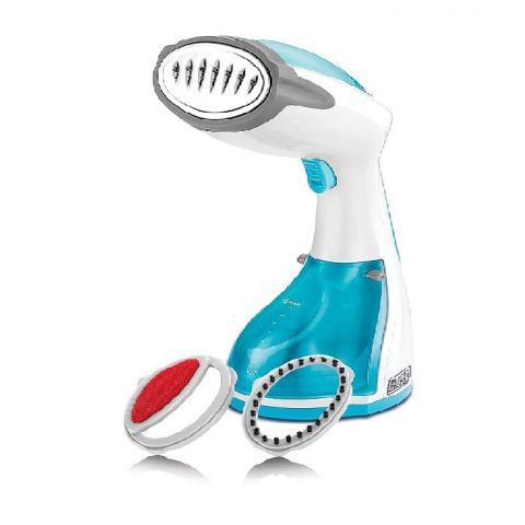 BLACK+DECKER Handheld Garment Steamer, 1200 W, 260 ml, Anti-Drip, Auto Shut-Off, White/Blue