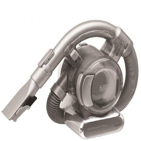 BLACK+DECKER 18V Lithium ion Dust Buster Flexi Hand Vacuum Cleaner with Floor Extension Kit - Dark Titanium/Chrome (5-Piece)