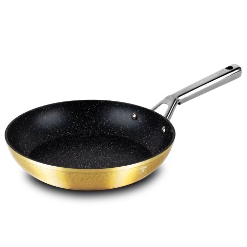 Berlinger Haus Hammered Frypan With Stainless Steel Handle Gold Color