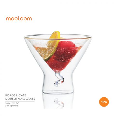 MOOLOOM Handmade Double Wall Glass Bowl 200 ML- 1 pcs