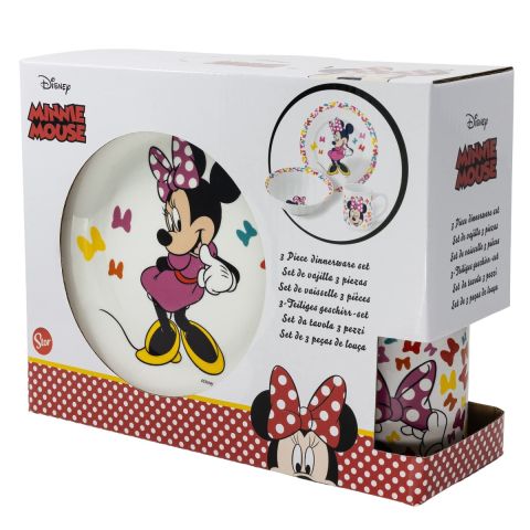 Stor Minnie Ceramic 3 Pcs Snack Set