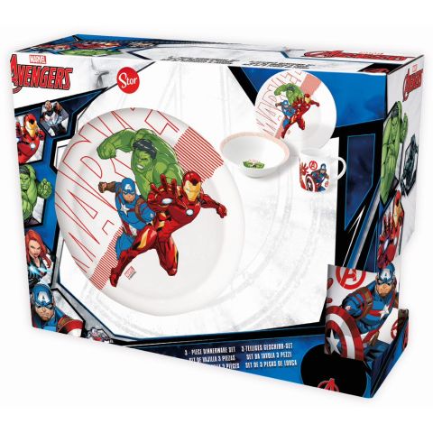 STOR AVENGERS CERAMIC 3 PCS SNACK SET
