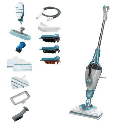 BLACK+DECKER 2in1 1600W Steam-Mop with Delta Head, SteaMitt and 15 accessories