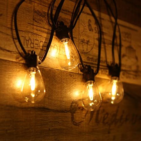 Solar Powered 6.5M Flame Effect String Lights with IP44,10 Shatterproof Plastic Bulbs