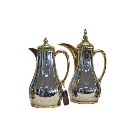 Luxury Tea & Coffee Flask Set of 2 Pcs - Silver 
