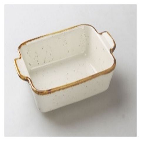 Ceramic Rectangular Plate with Handles