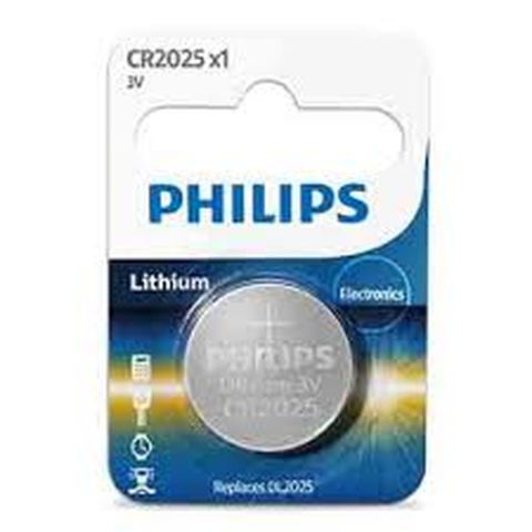 Philips Lithium Coin Battery 3V Single PCS (CR2025P5B/97)