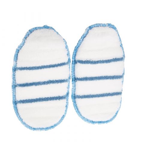 BLACK+DECKER  2 PCS Replacement Microfibre Pads for SteamMitt, White/Blue