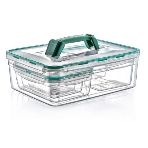 PlastArt Food Saver Set Of 6 PCS (9.5 + 1.4 + 0.8 + 0.7 + 0.4 Lt.)