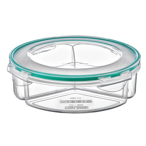 PlastArt Fresh Box Round 3 Divided  0.45 X 3 Lt  (21 X 6 Cm)