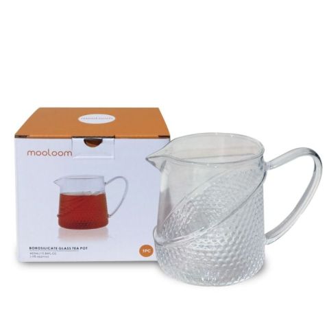 Mooloom Hand Made Borosilicate Glass Double Wall Glass Milk Pot 500 ml