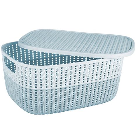Gondol Knitty 2-Tone Knit Basket with lid (3.50 Lt - 18.2 * 23.8 * 12.4 cm)