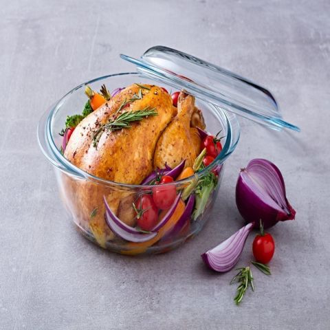 Pyrex Round Casserole With Lid  (3.5 Lt. + 1.4 Lt.)