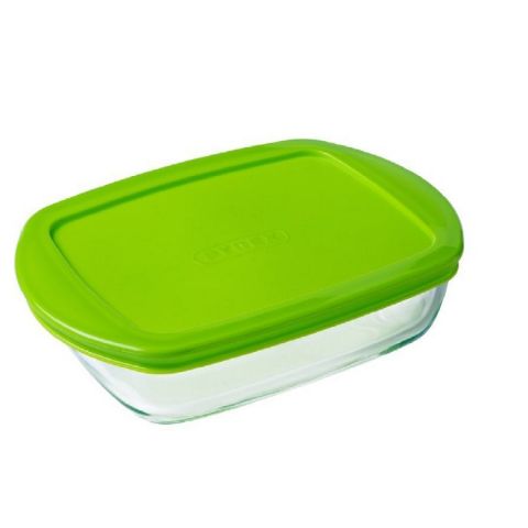 Pyrex Rectangle Dish With Green Lid (Shallow Version)