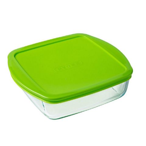 Pyrex Square Dish With Lid (1.6 Lt. - 25x22x5 cm)