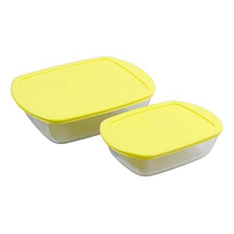 Pyrex Set Of 2 Rectangular Dish 1.1+2.5 ltr