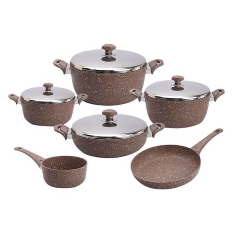 Saflon 10 Pcs Granite Cookware Set