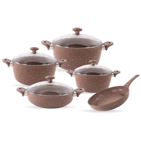 Saflon 9 Pcs Granite Set