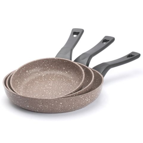 Saflon Granite Frypan 3 Pcs Set 20+24+28Cm