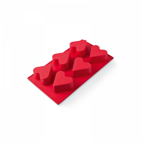 Silicolife Heart Shape Muffin Mold Of 6Pcs