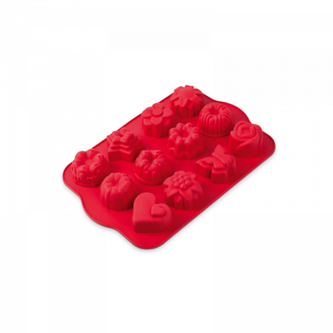 Silicolife Mix Pattern Cake Mold Of 12 PCS