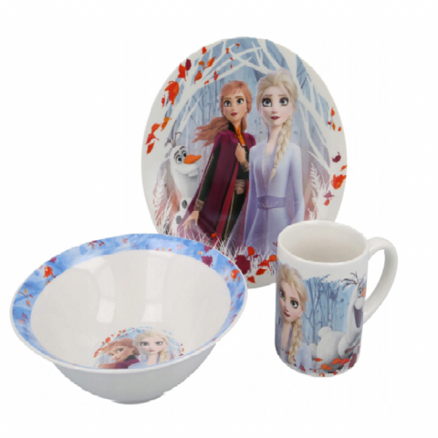 STOR Frozen II Ceramic Snack Set of 3 PCS