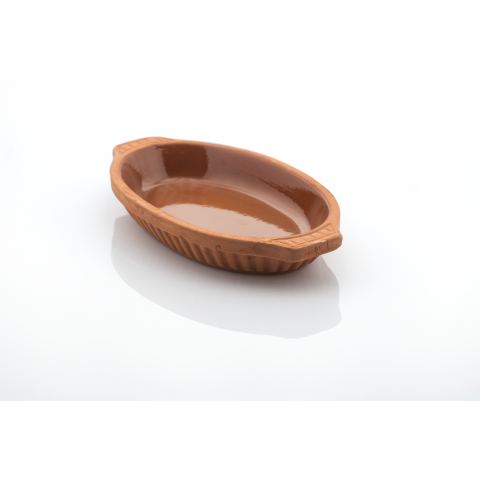 Viapot Oval Oven Tray Inner Glazed 1 Ltr (33*18*5 Cm ) 