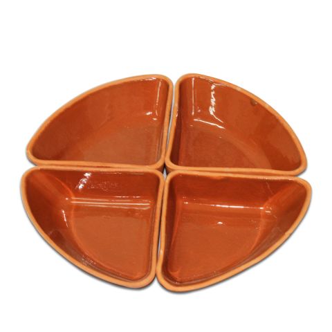 Viapot Triangle Plate (15*10*3.5 cm)  Set of 4 PCS