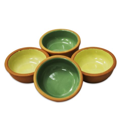 Viapot Round Oven Inner Colored Bolws (10 * 4 cm) Set of 4 PCS