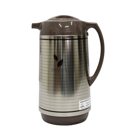 ZOJIRUSHI - Handy Pot with Glass Interior Body wide opening top-  SATIN LEAF II, 1.0 Lt.