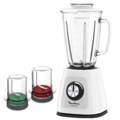 MOULINEX  - Blendforce 2 Speeds Blender, Glass Jug 1.75 Lt. with 2 Mills, 700 W