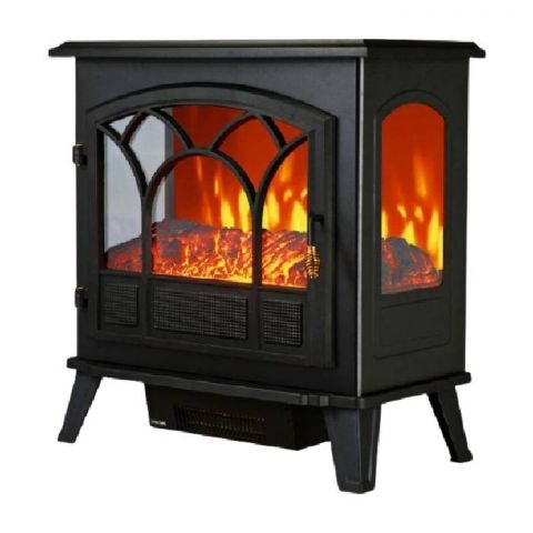 Orca 1850W Fireplace Electric Heater - Black 