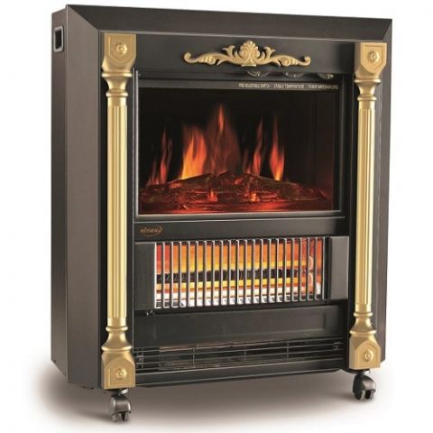 Orca 2000W Free Standing Fireplace Electric Heater
