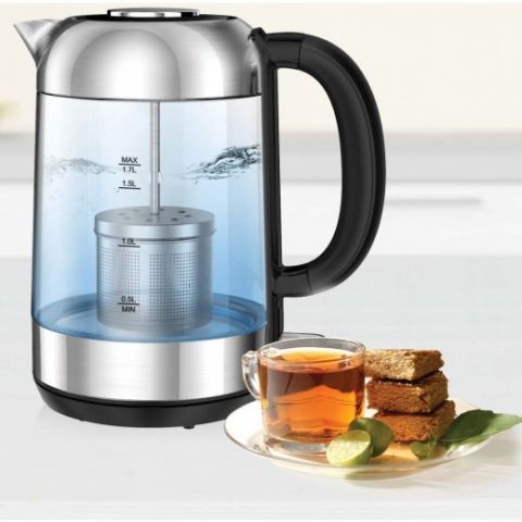 ORCA - Glass Tea Maker Kettle, 1.7 Lt. 2200 W
