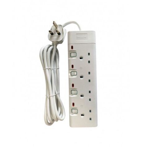 Philips 2M 4 Sockets Power Extension