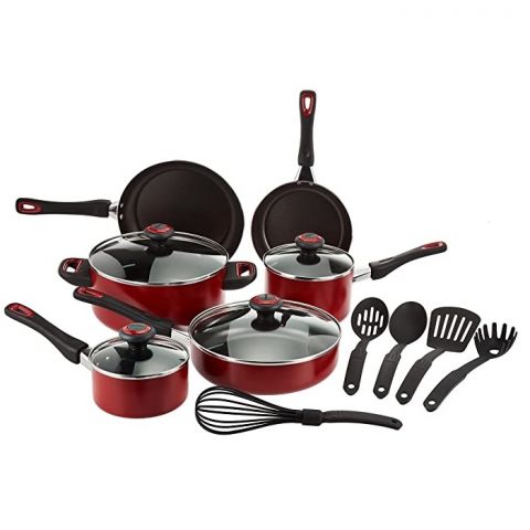 PRESTIGE - Non-Stick Cookware Set 15 PCS With Glass Lid