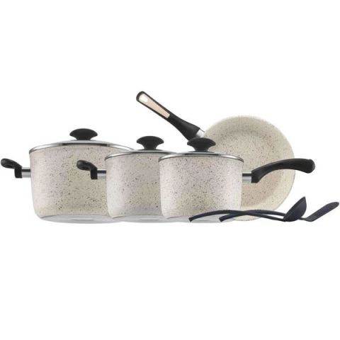PRESTIGE - Granite Endurance Cookware set 9 PCS - Cream