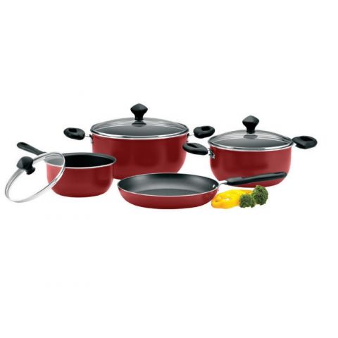 PRESTIGE - Non-Stick Value Pack Cookware Set 7 PCS With Glass Lid