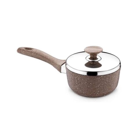 Saflon Granite Saucepan With Stainless Steel Lid 
