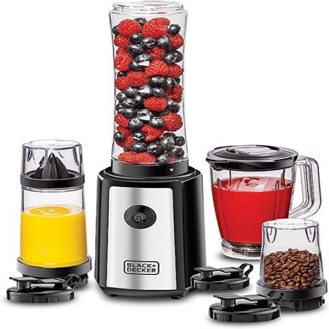 Black + Decker Sports Blender + Citrus Juicer + Grinder Set of 16 PCS - 300W 