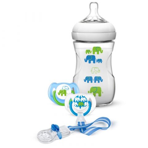Philips Avent Natural Feeding Bottle & Soother – Boys Set 