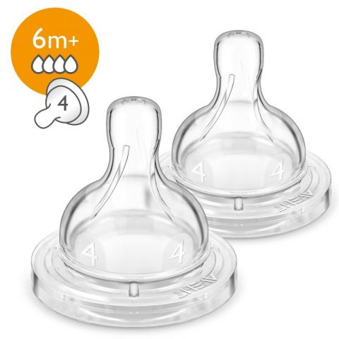 Philips Avent Classic+ Teat 4 Hole X 2
