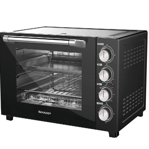 SHARP - Double Glass Electric Oven with Rotisserie, Convection, Timer & 4-level Baking, 60 Lt. 2400W