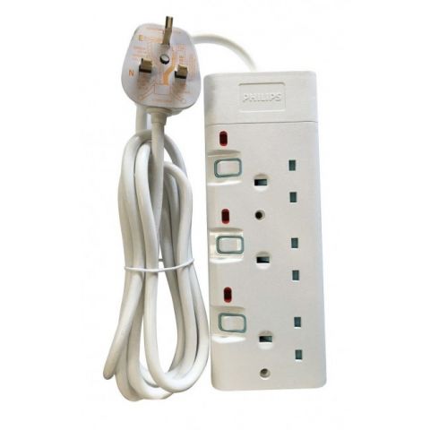 Philips 2M 3 Sockets Power Extension