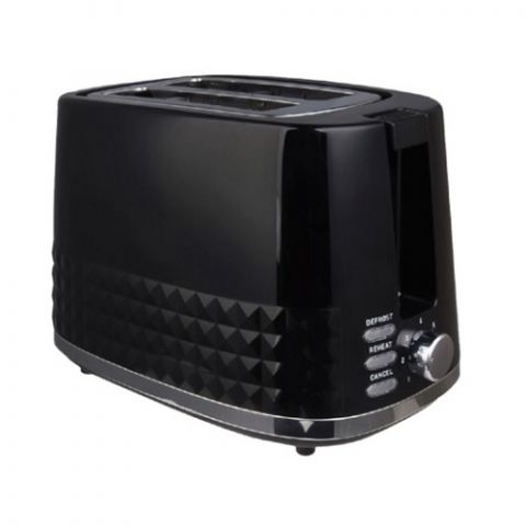 ORCA - 2 Slice Plastic Toaster, 850W - Black