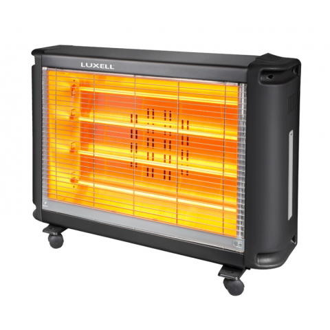 Luxell 2200W Quartz Heater 4+2 Tubes - Black