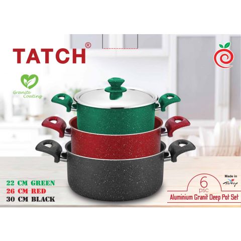 TATCH POT 6 pcs set 22+26+30cm